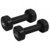 Гантель вінілова PowerPlay 4125 Achilles 2*2 кг. Чорні (2шт.)