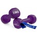 Гантелі вінілові PowerPlay 4125 Achilles 2*2.5 кг. Фіолетові (пара - 2шт.)