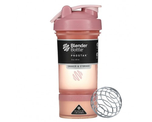 Шейкер спортивний BlenderBottle ProStak 22oz/650ml с 2-мя контейнерами Rose_Pink