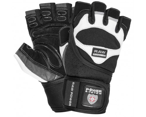 Рукавички для фітнесу Power System PS-2850 Raw Power Black/White M