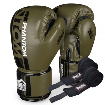 Боксерські рукавиці Phantom APEX Army Green 16 унцій (Бинти 4м. в подарунок) Боксерські рукавиці Phantom APEX Army Green 16 унцій (Бинти 4м. в подарунок)