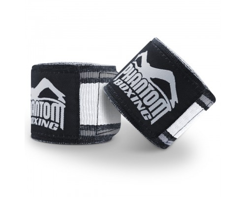 Бинти для боксу Phantom MT-Pro Black/White 450cm. (4.5м.)