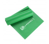 Стрічка-еспандер для фітнесу та реабілітації U-POWEX Fitness band 0.5мм. (9.1 кг) Green