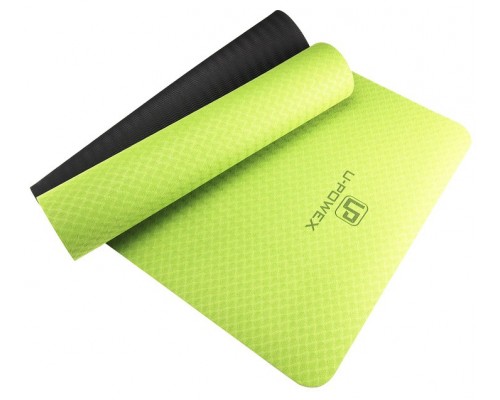 Килимок для йоги та фітнесу U-POWEX TPE Yoga mat Green/Black (183х61х0.6)