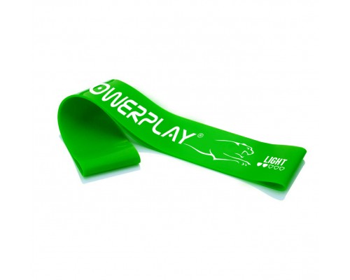 Резинка для фітнесу (стрічка-еспандер) PowerPlay 4113 Mini Power Band 0.6мм. Зелена (опір 1-5 кг)