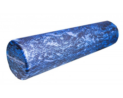 Масажний ролик (роллер) гладкий Power System PS-4089 Hexa Camo Roller Black/Blue (60x15см.)