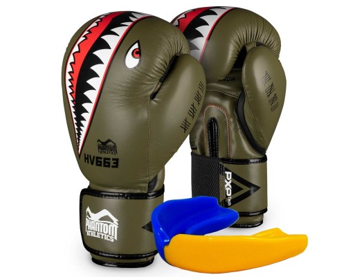 Боксерські рукавиці Phantom Fight Squad Army 10 унцій  (капа в подарунок)