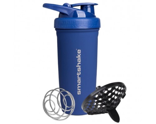 Шейкер спортивний SmartShake металевий Reforce Stainless Steel 30oz/900ml Navy Blue