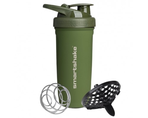 Шейкер спортивний SmartShake металевий Reforce Stainless Steel 30oz/900ml Army Green