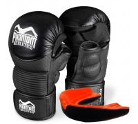 Рукавиці для ММА Phantom RIOT Pro Black S/M (капа в подарунок)