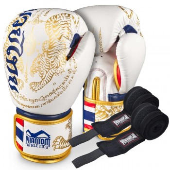 Боксерські рукавиці Phantom Muay Thai Gold Limited Edition 12 унцій (капа в подарунок) Боксерські рукавиці Phantom Muay Thai Gold Limited Edition 12 унцій (капа в подарунок)