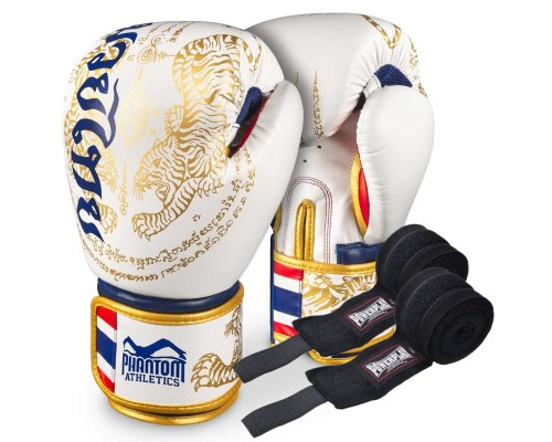 Боксерські рукавиці Phantom Muay Thai Gold Limited Edition 12 унцій (капа в подарунок) Боксерські рукавиці Phantom Muay Thai Gold Limited Edition 12 унцій (капа в подарунок)