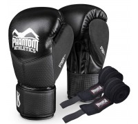 Боксерські рукавиці Phantom RIOT Pro Black 10 унцій (капа в подарунок) Боксерські рукавиці Phantom RIOT Pro Black 10 унцій (капа в подарунок)