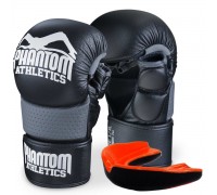 Рукавиці для ММА Phantom RIOT Black L/XL (капа в подарунок)