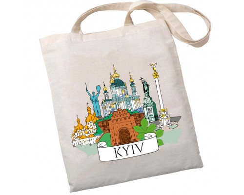 Екошопер BookOpt BK4070 "Київські пейзажі" бежевий