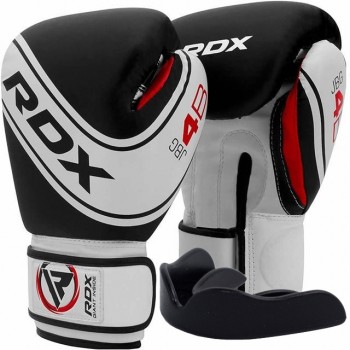 Боксерські рукавиці RDX 4B Robo Kids White/Black 6 унцій (капа в комплекті) Боксерські рукавиці RDX 4B Robo Kids White/Black 6 унцій (капа в комплекті)
