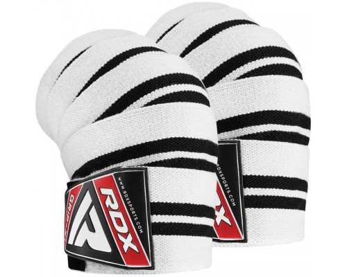 Бинти на коліна RDX K1 GYM Knee Wraps White/Black Plus