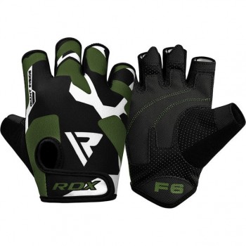 Рукавички для фітнесу RDX F6 Sumblimation Black/Green XXL Рукавички для фітнесу RDX F6 Sumblimation Black/Green XXL