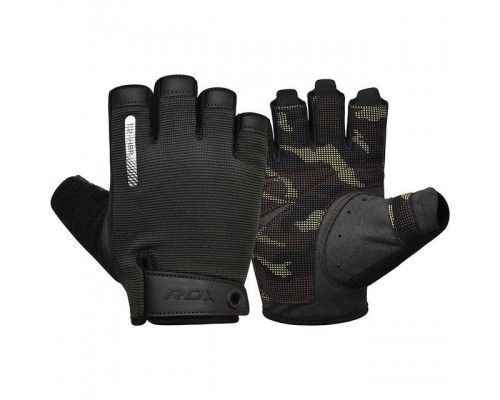 Рукавички для фітнесу RDX T2 Half Brown M