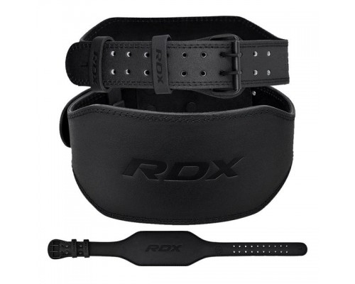 Пояс для важкої атлетики RDX 6 шкіряний Full Black 2XL