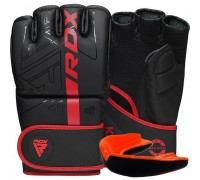 Рукавиці для ММА RDX F6 KARA Matte Red M (капа у комплекті)