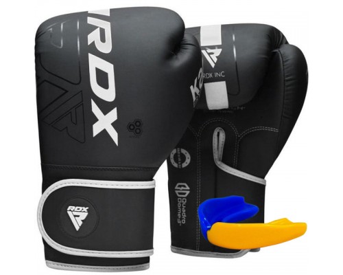 Боксерські рукавиці RDX F6 Kara Matte White 12 унцій (капа в комплекті)