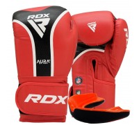 Боксерські рукавиці RDX AURA PLUS T-17 Red/Black 12 унцій (капа в комплекті) Боксерські рукавиці RDX AURA PLUS T-17 Red/Black 12 унцій (капа в комплекті)