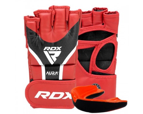 Рукавиці для ММА RDX AURA PLUS T-17 Red/Black L (капа у комплекті)