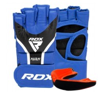 Рукавиці для ММА RDX AURA PLUS T-17 Blue/Black XL (капа у комплекті)