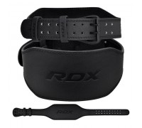 Пояс для важкої атлетики RDX 6 шкіряний Full Black M