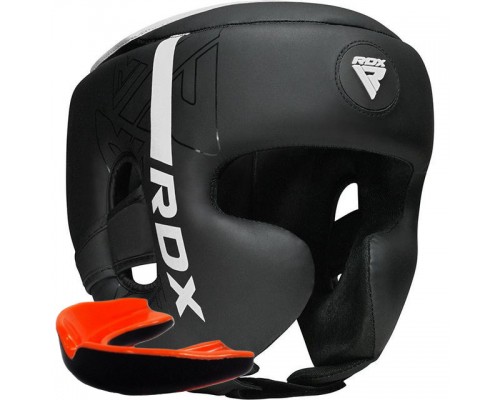 Боксерський шолом RDX F6 KARA Matte White XL (капа у комплекті)