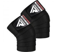 Бинти на коліна RDX K1 GYM Knee Wraps Full Black Бинти на коліна RDX K1 GYM Knee Wraps Full Black