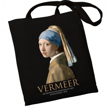 Екошопер BookOpt BK4074 VERMEER "Дівчина з перловою сережкою" чорний