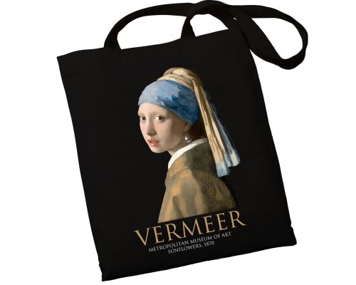 Екошопер BookOpt BK4074 VERMEER "Дівчина з перловою сережкою" чорний