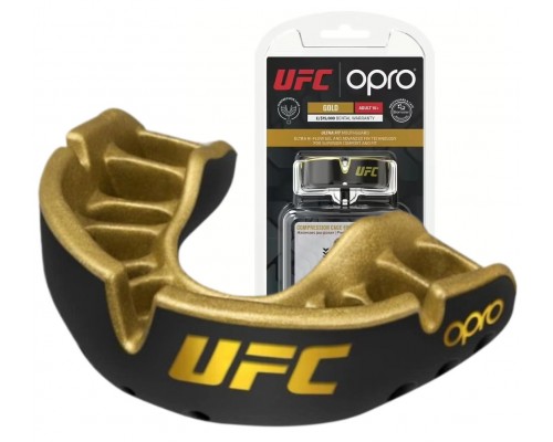 Капа OPRO Gold UFC доросла (вік 11+)  Black/Gold (art.102516001)