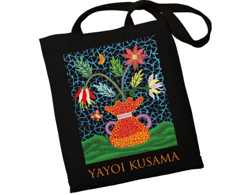 Екошопер BookOpt BK4084 YAYOI KUSAMA Квіти, чорний