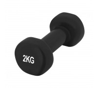 Гантель вінілова PowerPlay 2 кг. PP_4121 Чорна (1шт.)