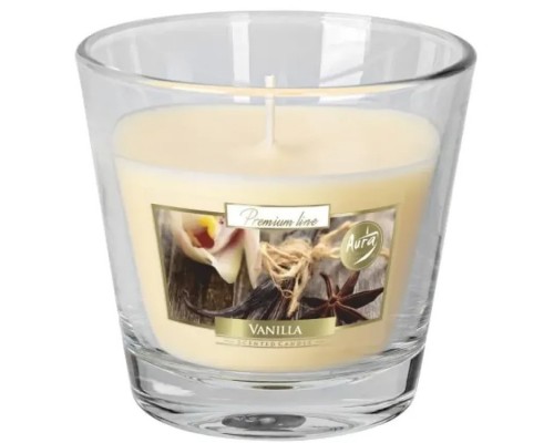 Свічка в скляному стакані Bispol Ваніль SN 90-67