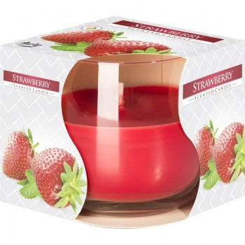 Ароматична свічка в скляному стакані Bispol Полуниця (SN 71-73) Ароматична свічка в скляному стакані Bispol Полуниця (SN 71-73)