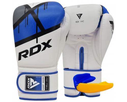 Боксерські рукавиці RDX F7 Ego Blue 14 унцій  (капа в комплекті)