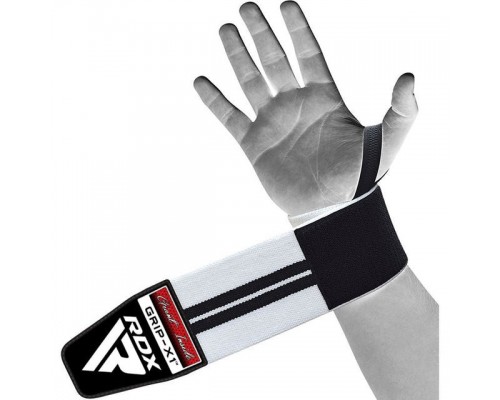 Бинти для зап'ясть (кистьові бинти) RDX W2 Gym Wrist Wraps BLACK/WHITE PLUS