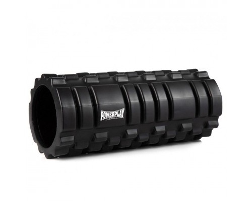 Масажний ролик (роллер) PowerPlay 4025 Massage Roller Чорний (33x14см.)