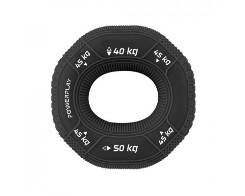 Еспандер кистьовий силіконовий PowerPlay PP-4331 Hand Grip Hard 40-45-50 кг. Чорний