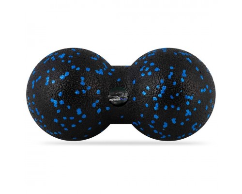 Масажний м'яч подвійний PowerPlay PP-4352 Epp foam peanut ball (d8*16cm.) Чорно/Синій