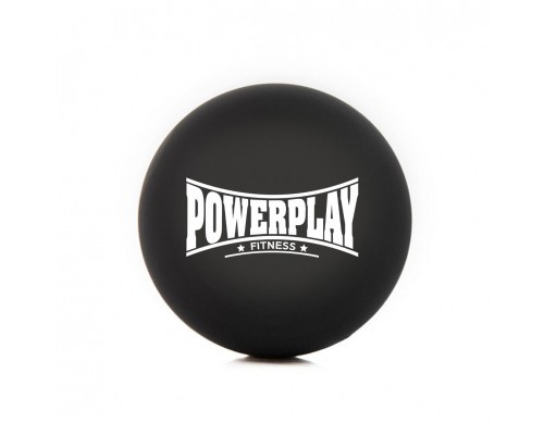 Масажний силіконовий м'яч PowerPlay PP-4354 Silicone Lacrosse Ball (6.3см.) Чорний