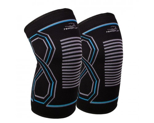 Наколінники спортивні PowerPlay PP-4099 Knee Support Чорно/Сині L/XL (пара)