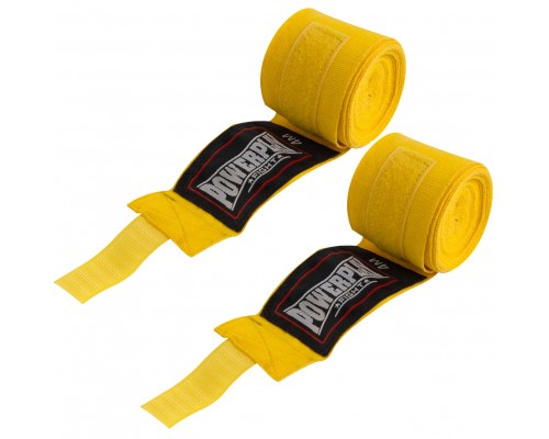 Бинти для боксу PowerPlay 3046 Жовті NYLON (3м)