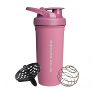 Шейкер спортивний SmartShake металевий Reforce Stainless Steel 30oz/900ml Deep Rose
