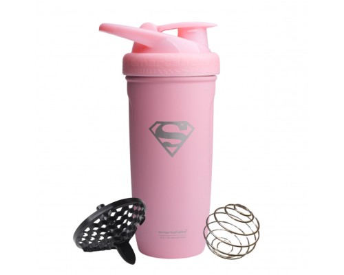 Шейкер спортивний SmartShake Reforce 900ml Supergirl Pink