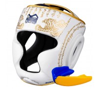 Боксерський шолом Phantom Muay Thai Full Face White Gold (капа в комплекті) Боксерський шолом Phantom Muay Thai Full Face White Gold (капа в комплекті)